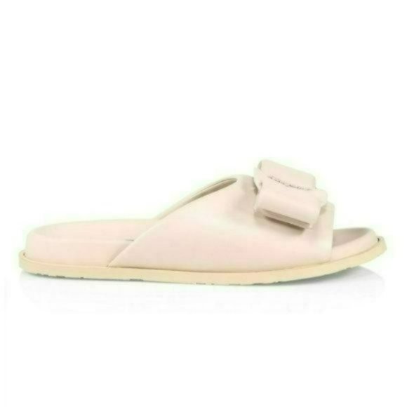 Salvatore Ferragamo Virgil Leather Slides-9W - Picture 6 of 9